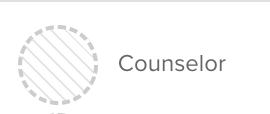 Contributor icon: unmatched, signature optional — striped circle, no name