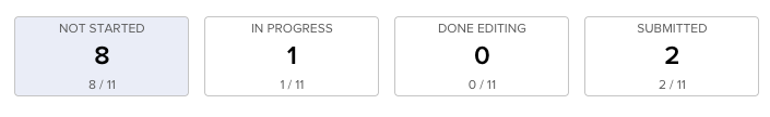 Form progress status buckets