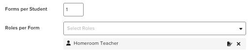Cycle matching settings panel showing the option to create a separate form for each contributor