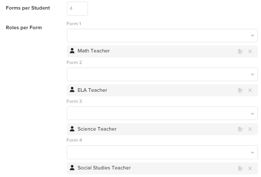Example of general cycle setup for monitoring forms in Ellevation