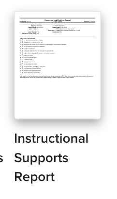 Modifications or Supports Report in Reports and Parent Letters